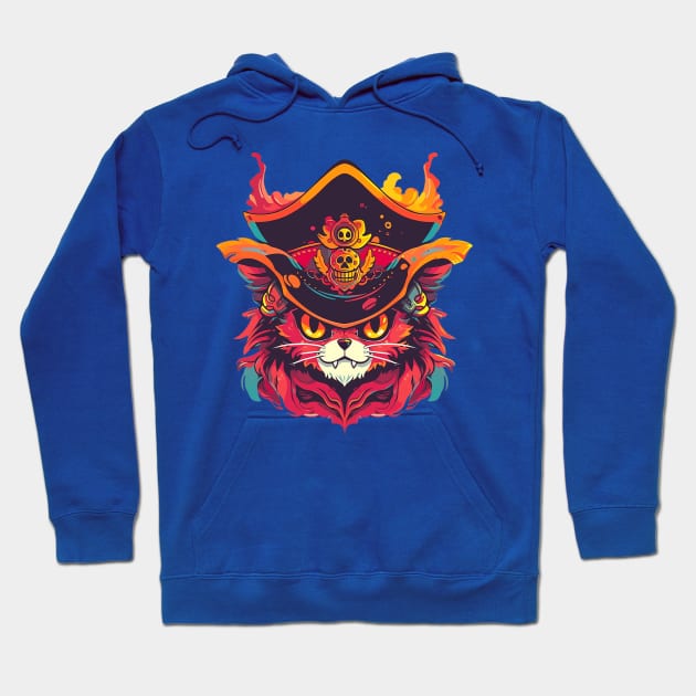 cat pirate Hoodie by piratesnow